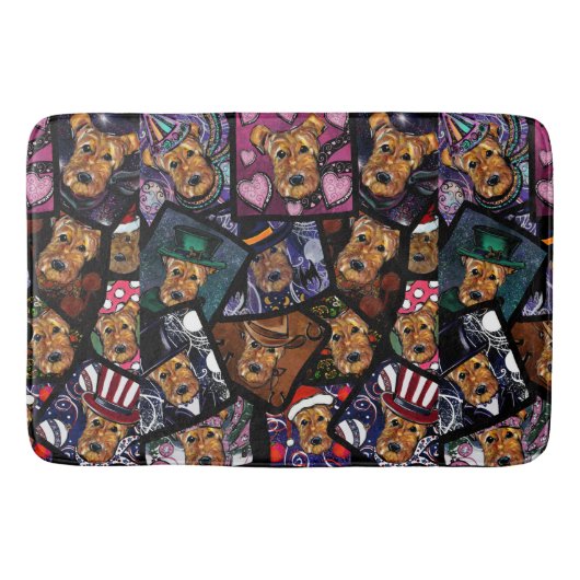 AIREDALE TERRIER BADEMATTE (Vorderseite)