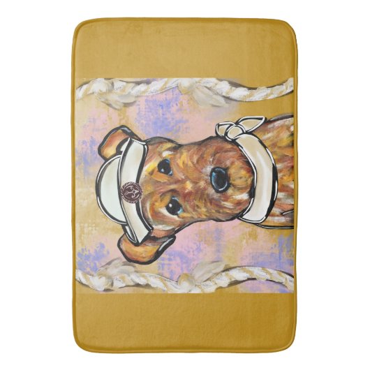 AIREDALE TERRIER BADEMATTE (Vorderseite Vertikal)