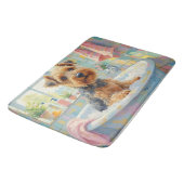 Airedale Terrier Badezeit Spaß Badezimmer Dekor Badematte (Schrägansicht)