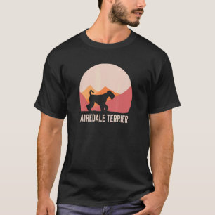 Airedale Terrier Berg für Wanderer Hundeliebhaber T-Shirt