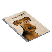 Airedale Terrier Bingley Terrier Dog Kopf und Text Notizblock (Rechte Seite)