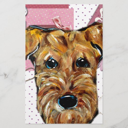 AIREDALE TERRIER BRIEFPAPIER (Vorderseite)