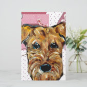 AIREDALE TERRIER BRIEFPAPIER (Stehend Vorderseite)