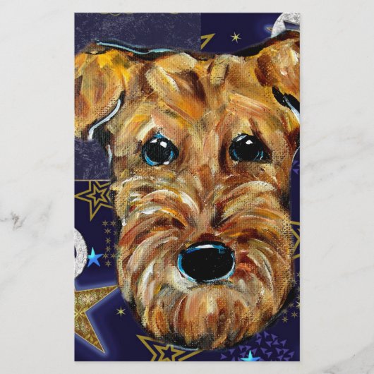 AIREDALE TERRIER BRIEFPAPIER (Vorderseite)