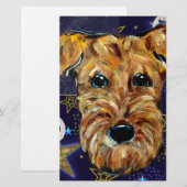 AIREDALE TERRIER BRIEFPAPIER (Vorne/Hinten)