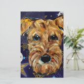 AIREDALE TERRIER BRIEFPAPIER (Stehend Vorderseite)
