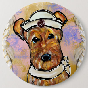 AIREDALE TERRIER   BUTTON