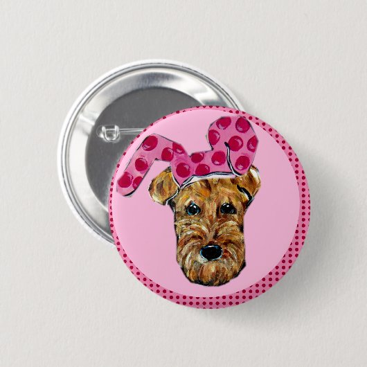 AIREDALE TERRIER BUTTON (Vorne & Hinten)