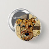 AIREDALE TERRIER BUTTON (Vorne & Hinten)