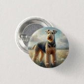 Airedale Terrier Button (Vorne & Hinten)