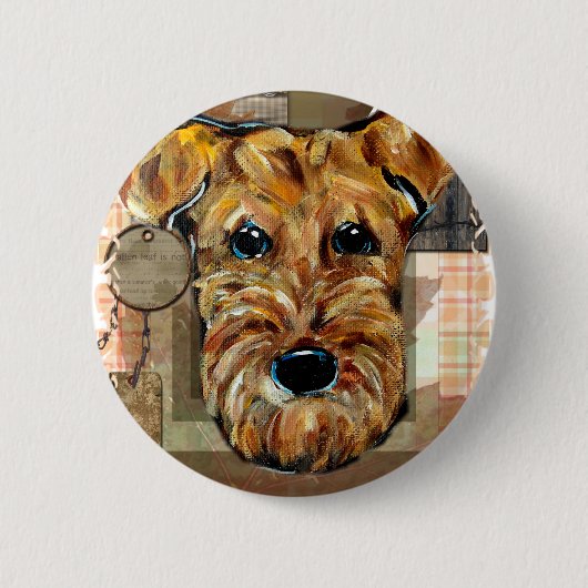 AIREDALE TERRIER BUTTON (Vorderseite)