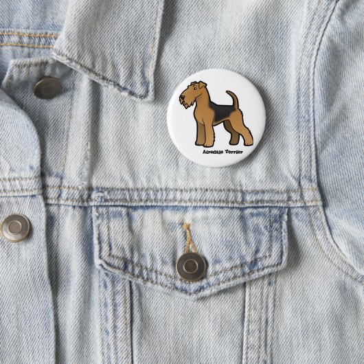 airedale Terrier Button (Beispiel)