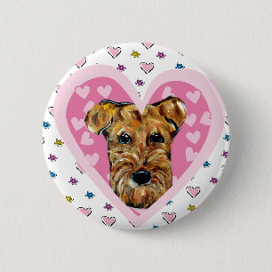 Airedale Terrier Button