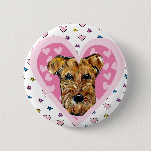 AIREDALE TERRIER BUTTON (Vorderseite)