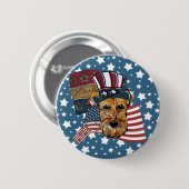 AIREDALE TERRIER BUTTON (Vorne & Hinten)