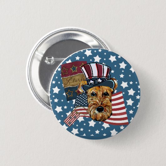 AIREDALE TERRIER BUTTON (Vorne & Hinten)