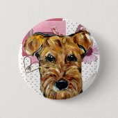 AIREDALE TERRIER BUTTON (Vorderseite)