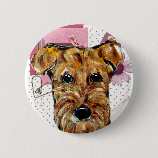 AIREDALE TERRIER BUTTON (Vorderseite)