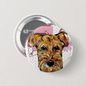 AIREDALE TERRIER BUTTON (Vorne & Hinten)
