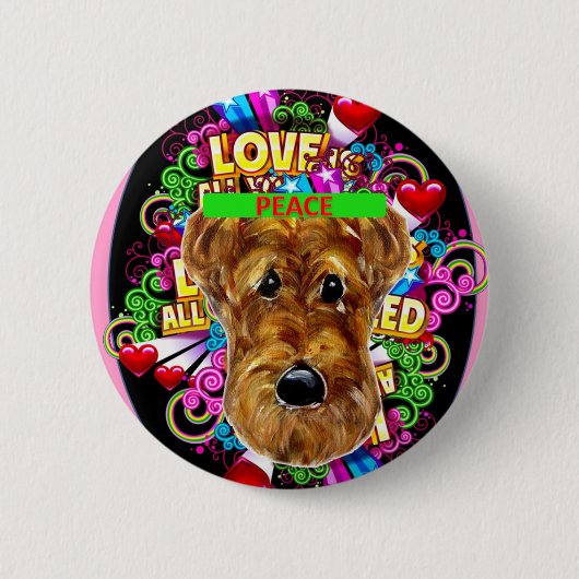 AIREDALE TERRIER BUTTON (Vorderseite)