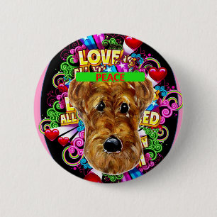 AIREDALE TERRIER BUTTON