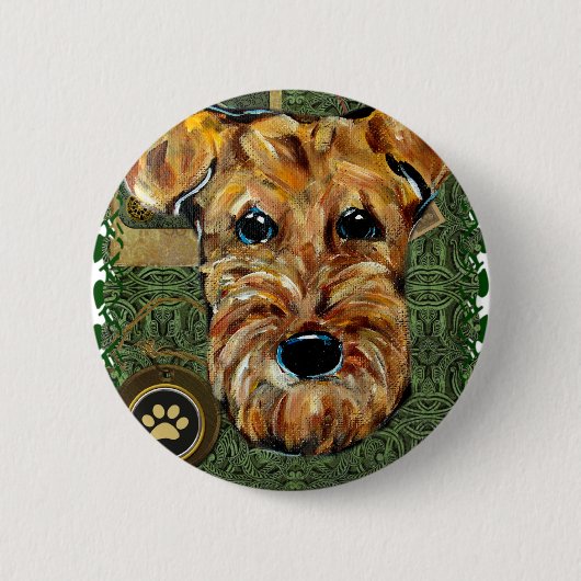 AIREDALE TERRIER BUTTON (Vorderseite)