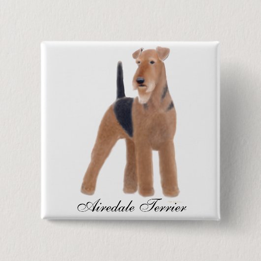 Airedale-Terrier-Button Button (Vorderseite)