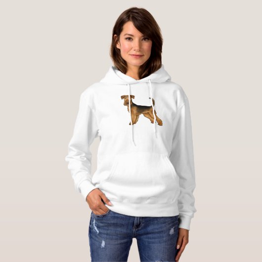 Airedale Terrier Cartoon Dog Bingley Terrier Dog Hoodie (Vorne ganz)