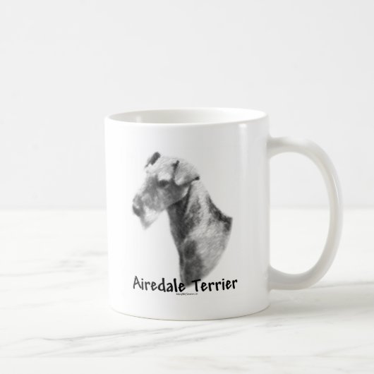 Airedale Terrier Charcoal Kaffeetasse (Rechts)