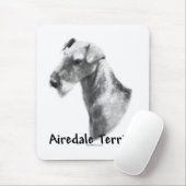 Airedale Terrier Charcoal Mousepad (Mit Mouse)