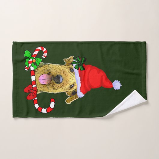 Airedale Terrier Christmas Badhandtuch Set (Handtuch)
