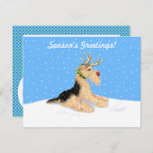 Airedale Terrier Christmas Dale Deer Einladung (Vorne/Hinten)
