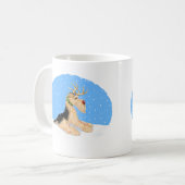 Airedale Terrier Christmas Dale Deer Kaffeetasse (Vorderseite Links)