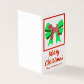 Airedale Terrier Christmas Dog & Bow Geschenk Ta (Vorderseite)