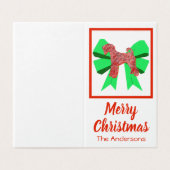 Airedale Terrier Christmas Dog & Bow Geschenk Ta (Außenseite Aufgefaltet)