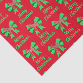 Airedale Terrier Christmas Dog & Green Bow Seidenpapier (Ausschnitt)