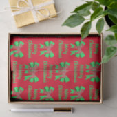 Airedale Terrier Christmas Dog & Green Bow Seidenpapier (Geschenk)