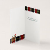 Airedale Terrier Christmas Dog mit Holiday Kariert (Innenseite)