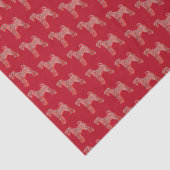 Airedale Terrier Christmas Dog Silhouette Red Seidenpapier (Detail)