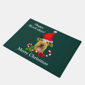 Airedale Terrier Christmas Door Mat Fußmatte (Schrägansicht)