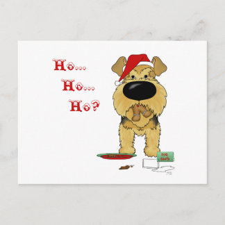 Airedale Terrier Christmas Feiertagspostkarte