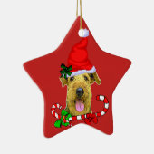 Airedale Terrier Christmas Keramik Ornament (Rechts)