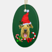 Airedale Terrier Christmas Keramik Ornament (Links)