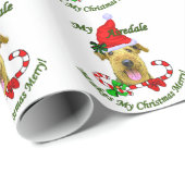 Airedale Terrier Christmas Merry Geschenkpapier (Rolleneckpunkt)