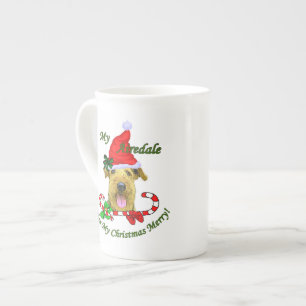 Airedale Terrier Christmas Merry Porzellantasse