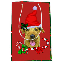 Airedale Terrier Christmas Mittlere Geschenktüte