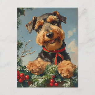 Airedale Terrier Christmas Postkarte