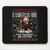 Airedale Terrier Christmas Tree Decorations Dog Lo Mousepad (Vorne)