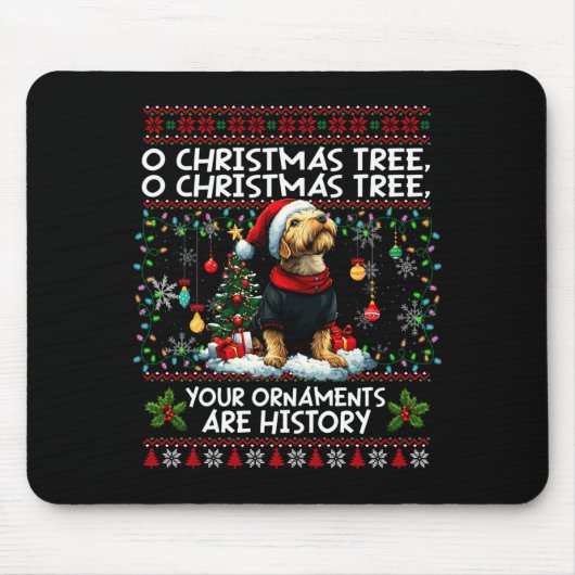 Airedale Terrier Christmas Tree Decorations Dog Lo Mousepad (Vorne)