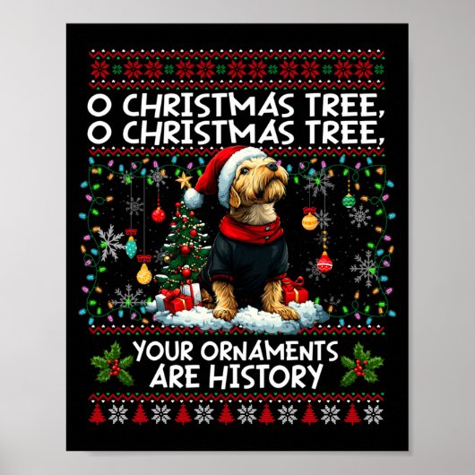 Airedale Terrier Christmas Tree Decorations Dog Lo Poster (Vorne)
